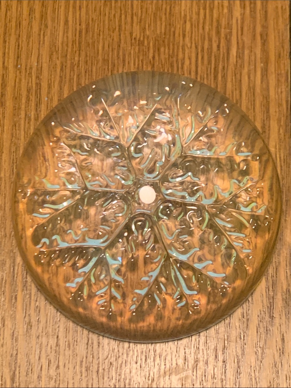 Vintage Glass Snowflake Paperweight